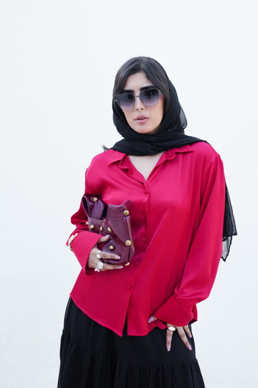شومیز ساتن ابریشم basic - Image 3