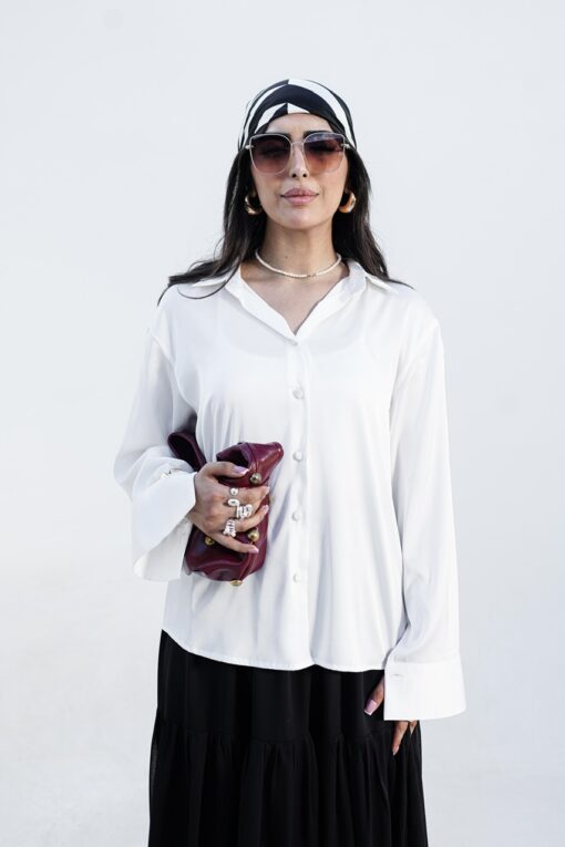 شومیز ساتن ابریشم basic - Image 2