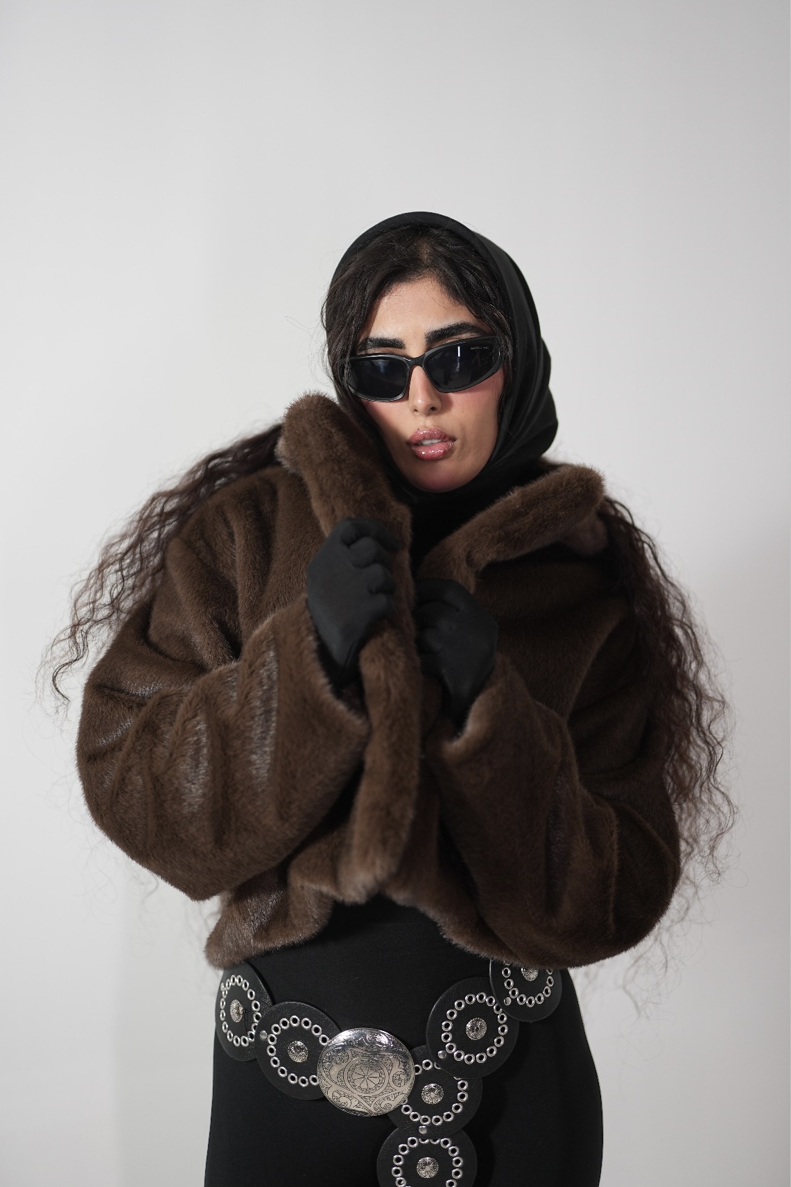 کت خز قهوه coffee - Image 2