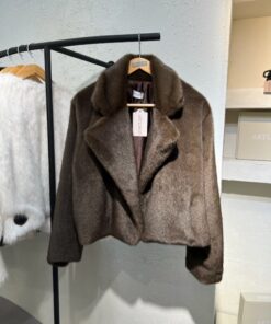 کت خز قهوه coffee