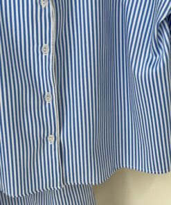 Alternative view of ست پیژامه بلوز و شلوار بلند راه راه با مغزی نقره ای